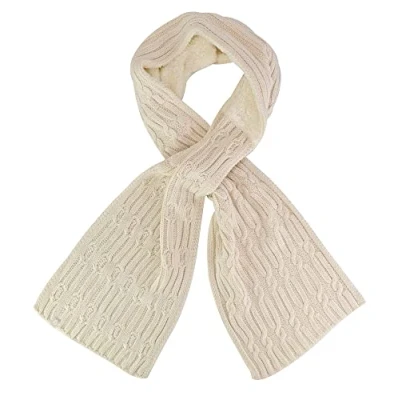 Image of HEAT HOLDERS Women&#039;s Luxury Fleece Winter Scarf Thermal Fashion for Ladies (One Size, Cream)