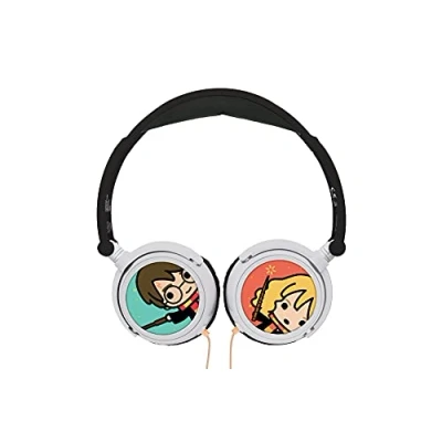 Image of Lexibook Harry Potter Stereo Headphone Safe Volume Foldable and Adjustable White/gold HP015HP