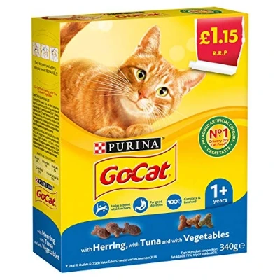Image of Go Cat Food (340g) (Pack of 6)… (Herring &amp; Tuna)