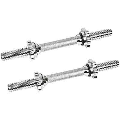 Image of TekBox Komodo Spinlock Dumbbell 14 Inch Bar Set 36cm Bars for 1 Standard Plates Free Weights Weight Lifting Spin Lock Dumbells (14 Inch)