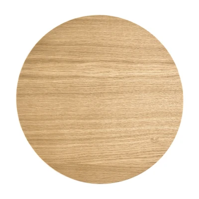 Image of Luna 30cm Flush Wall Lamp Oak 3xG9