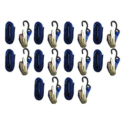 Image of Tie Down Ratchet Straps 0.8T 5M x 25MM X4 (Cargo Lashing Rack Load S Hook)