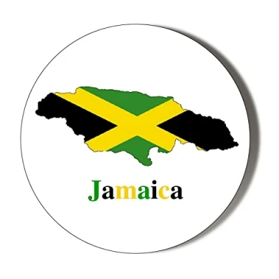 Image of JAMAICA MAP 38mm Round Fridge Magnet