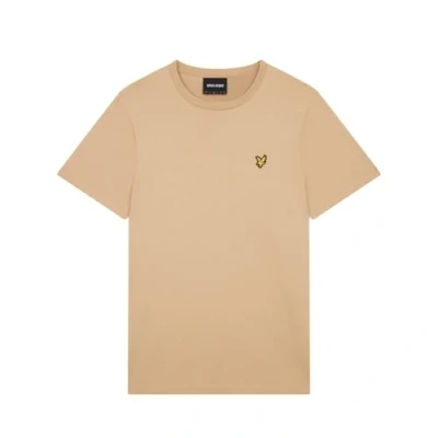 Image of Lyle &amp; Scott Mens Logo T Shirt Crew Short Sleeve Tee Top Khaki L