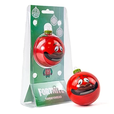 Image of Numskull Bauble Heads Official Fortnite Tomatohead Christmas Tree Decoration Ornament Metal Ball Hanging Decor