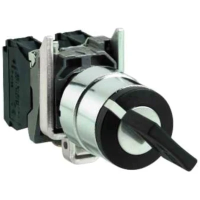 Image of Schneider Electric Harmony XB4 Key Selector Switch, Metal, 3 Positions, Ronis 455 Keylock, Stays Put, 2NO, 22mm Mount, XB4BG33, Black