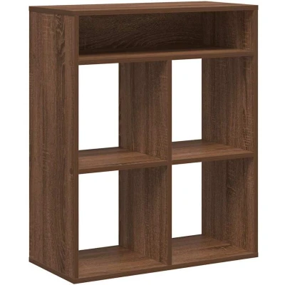 Image of vidaXL Book Cabinet/Brown Oak Bookshelf Engineered Wood 66x31x80 cm Display/Storage for Living Room/Office