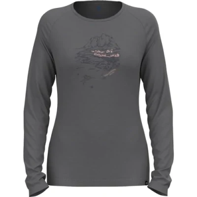 Image of Odlo Women Long sleeve shirt ASCENT MERINO 200 NORWAY, grey melange, S