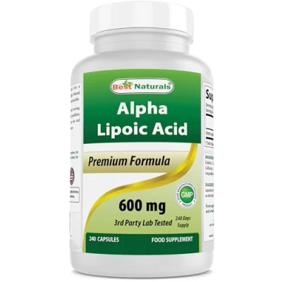 Image of Best Naturals Alpha Lipoic Acid 600 mg 240 Capsules (240 Count (Pack of 1))