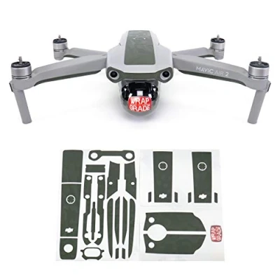 Image of Wrapgrade Skin compatible with DJI Mavic Air 2 Accent Color B (ARMY BUMPY CAMO)