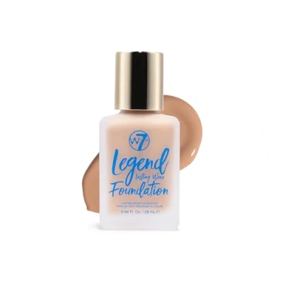 Image of W7 Legend Foundation Creamy Liquid for Poreless, Semi Matte Medium Coverage 28ml (Toffee)