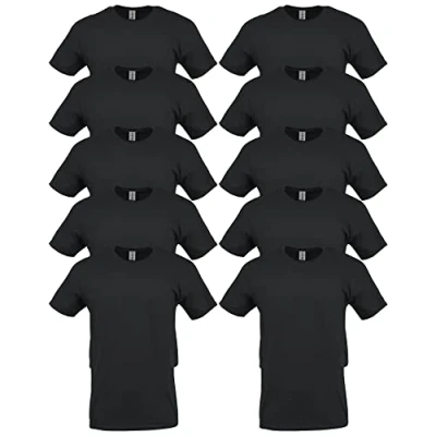 Image of GILDAN Men&#039;s, Heavy Cotton T shirt, Style G5000, Black, S