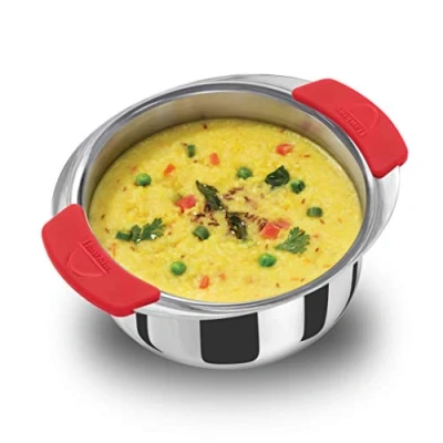 Image of Hawkins 1.5 Litre Metro Patila, Triply Stainless Steel Tope, Induction Bhagona, Tapeli, Silver (SSP15)