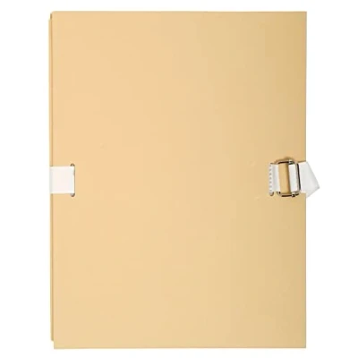 Image of Exacompta Ref 223065E Expanding Folder 240 x 320mm in Size, Suitable for Storing A4 Documents, Expands Up To 13cm , Coloured Canvas with Matching Strap Black (Pack of 5)
