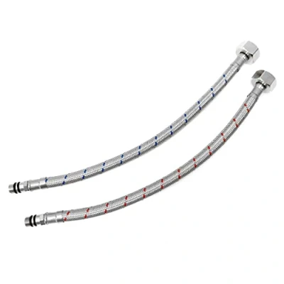 Image of Xcel Home 2 (Pair of) M10 x1/2 BSP x 300mm 6 Sizes Kitchen/Basin Monobloc Mixer Tap Connectors Flexi Pipes Tails