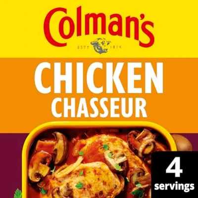 Image of Colman&#039;s Chicken Chasseur Recipe mix perfect with a baked potato quick to prepare sauce 43 g