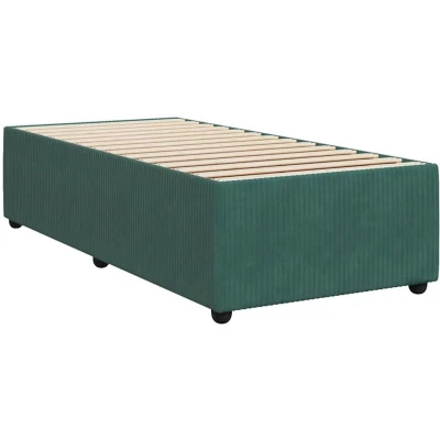 Image of vidaXL Bed Frame without Mattress Dark Green 80x200 cm Velvet