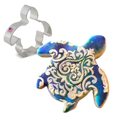 Image of Sea Turtle Cookie Cutter 10.8 cm, Made in USA by Ann Clark