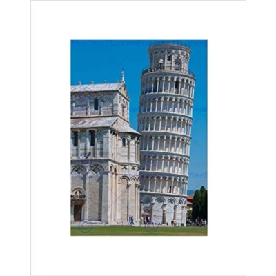 Image of Wee Blue Coo PHOTO LANDMARK LEANING TOWER PISA ITALY TORRE PENDENTE FRAMED ART PRINT B12X8521