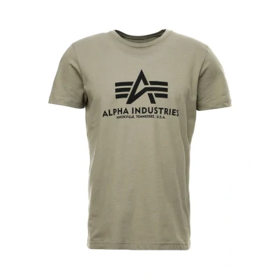 Image of Alpha Industries Basic T Shirt for Men, Olive, XXL