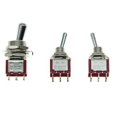 Image of KAISH Guitar Fat Bat Toggle Switch DPDT 2 Way ON with Mini Switches
