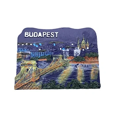 Image of 3D Budapest Hungary Refrigerator Magnet Tourist Travel Souvenirs Handmade Resin Craft Magnetic Stickers Home Kitchen Decoration Fridge Collection Gift