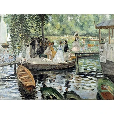 Image of Auguste Renoir La Grenouillere Large Wall Art Print Canvas Premium Poster Mural