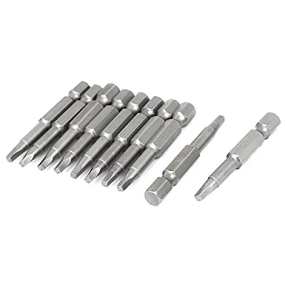 Image of Sourcingmap 1/4inch Hex Shank S1 Magnetic Square Screwdriver Bits 10pcs