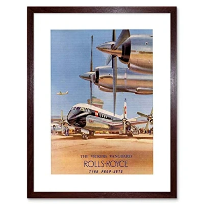 Image of Wee Blue Coo Ad Plane Vickers Vanguard Jets Picture Framed Wall Art Print