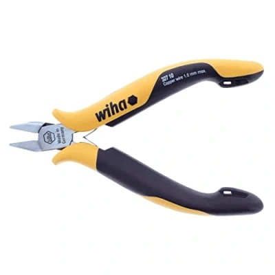 Image of Wiha 32710 Precision Cutters, ESD Safe, Wide Tapered Head, Full Flush