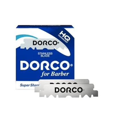 Image of 100 Premium Quality DORCO Single Edge Razor Blades Ultra Sharp, Long Lasting, Professional Grade Shaving Barbers&#039; And Traditional Enthusiasts&#039; Choice Pack of