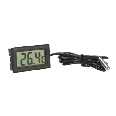 Image of DollaTek Digital LCD Thermometer Temperature Monitor with External Probe For Fridge Freezer Refrigerator Aquarium Black