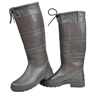 Image of HKM 514321000528 Unisex Adults’ Equestrian Boot, Dunkelbraun, 6 UK
