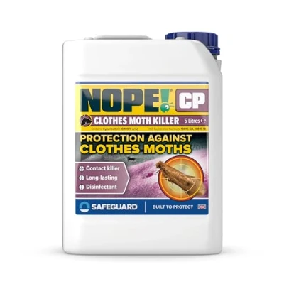 Image of NOPE! CP Moth Killer Spray (5L) Fast acting, Odourless, Long lasting Repellent for Clothes, Home, Wardrobe, Room &amp; Carpets.