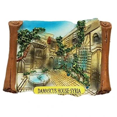 Image of 3D Damascus Syria fridge magnet souvenir gift,Home &amp; kitchen decoration magnetic sticker refrigerator