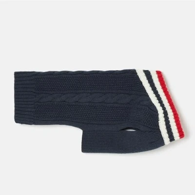 Image of Rosewood Joules Dawson Navy Knit Jumper for Dogs, Large, Washable, Warm and Comfy Winter Sweater Large Dogs