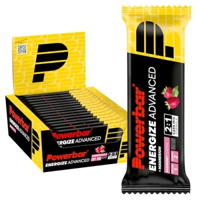Image of Powerbar Energize Advanced Raspberry 15x55g High Carb Energy Bar Magnesium&amp;Sodium