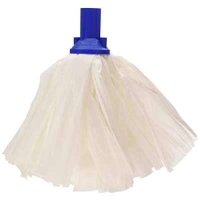 Image of EXEL PSBU1210P Standard Big Mop, White and Blue (Pack of 10)