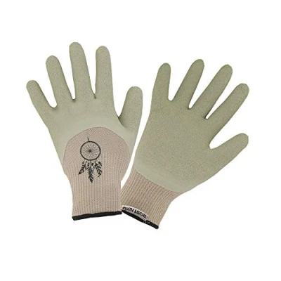 Image of ROSTAING Boho IT06 Garden Glove for Plantation Bamboo and Latex Fibres Beige Size 06, Taupe, 6