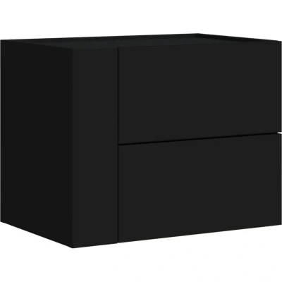 Image of vidaXL Wall mounted Bedside Cabinet Black 45x30x35 cm