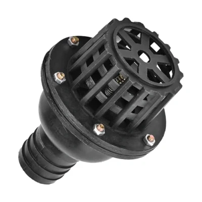 Image of Water Pump Foot Valve Black PVC Low Pressure Flat Check for Fluid Machine Shower Head 4 Sizes(1.5in)