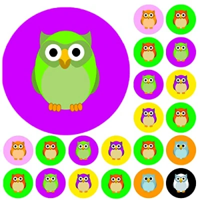 Image of 900 Colourful Mini Owls 10mm Spot Reward Stickers for Teachers and Planner Charts