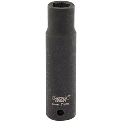 Image of Draper Expert HI TORQ� 6 Point Deep Impact Socket, 1/4&quot; Sq. Dr., 7mm