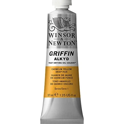 Image of Winsor &amp; Newton Griffin Alkyd Oil Paint, Cadmium Yellow Deep Hue, 37ml Tube