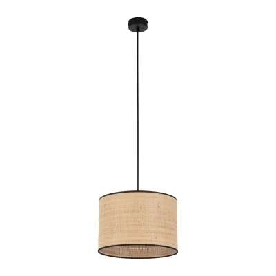 Image of Liberia Slim Pendant Ceiling Light Brown 1xE27