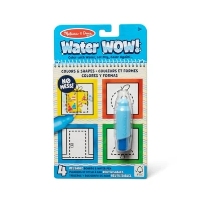 Image of Melissa &amp; Doug 9444 000772094443 ( ) On the Go Wow Reusable Water Reveal Activity Pad, Shapes, Multi Color, 1 EA