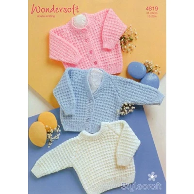 Image of Stylecraft Wondersoft DK Cardigans &amp; Sweater Knitting Pattern 4819