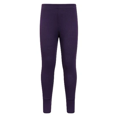 Image of Mountain Warehouse Talus Kids Thermal Baselayer Trousers Quick Dry For Camping in Dark Purple 7 8 Years