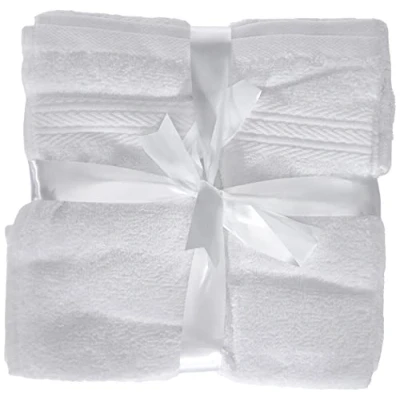 Image of Glart Premium Set of Terry Hand Towels, Colour: White, 6X Flannels 30 X cm