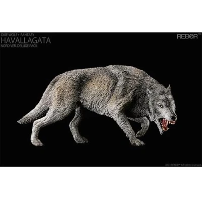 Image of Everything Dinosaur Rebor Dire Wolf Havallagata Giant Mount